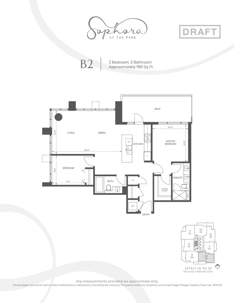 SOPHORA AT THE PARK –SPACIOUS 2 BEDROOM CONDO